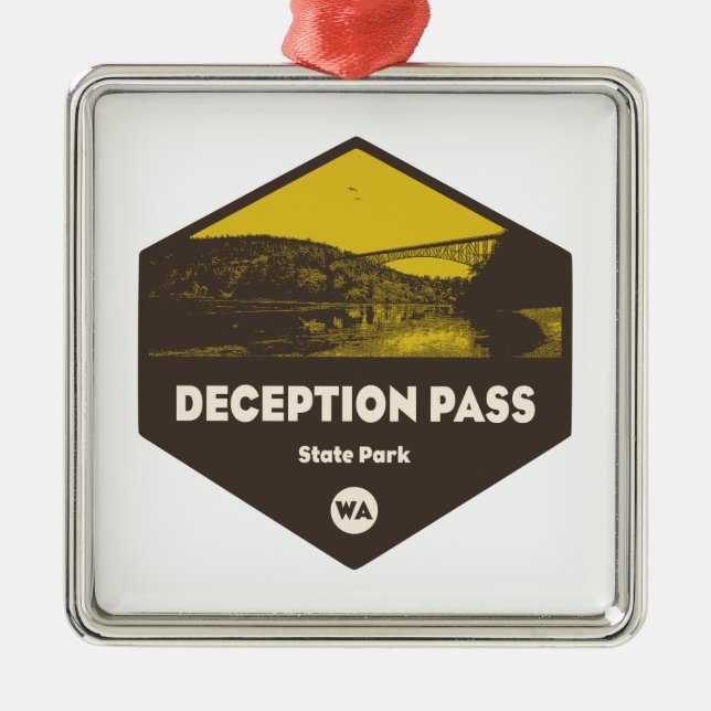 Deception Pass State Park Washington Metal Ornament (Front)