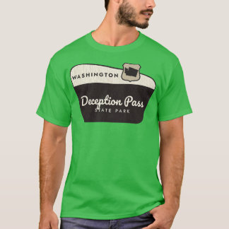 Deception Pass State Park Washington Welcome Sign T-Shirt