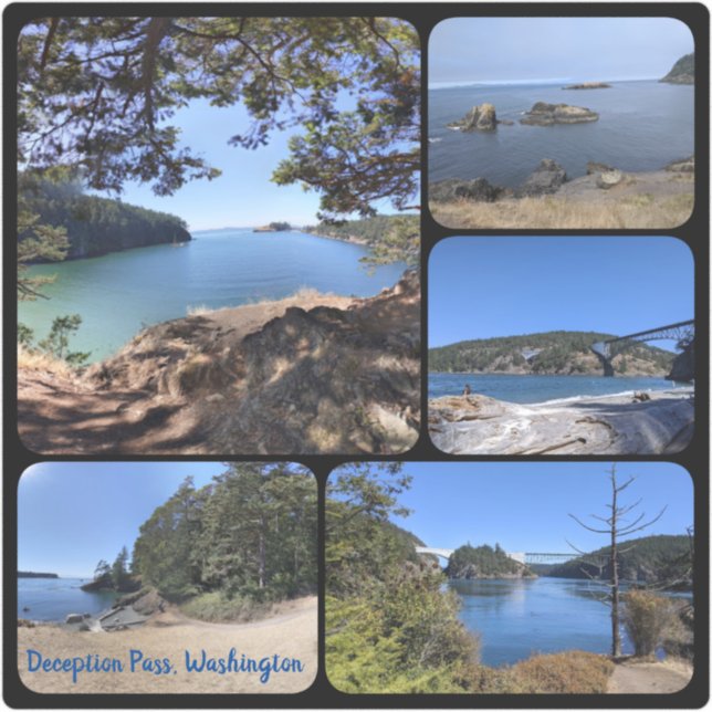 Deception Pass Vinyl sticker collage (Front)