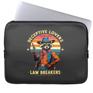 🐾 "Deceptive Lovers, Law Breakers" – Raccoon 🔥🤠 Laptop Sleeve