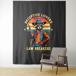 🐾 "Deceptive Lovers, Law Breakers" – Raccoon 🔥🤠 Tapestry