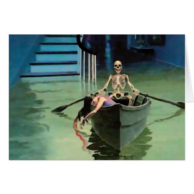 Décès d'aviron ~ Carte (Devant Horizontal)