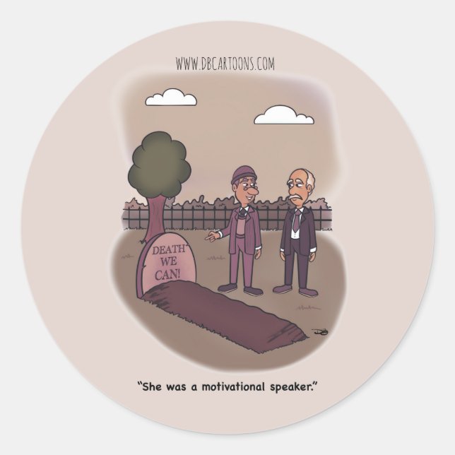 Décès Nous Pouvons Classique Sticker Rond (Devant)