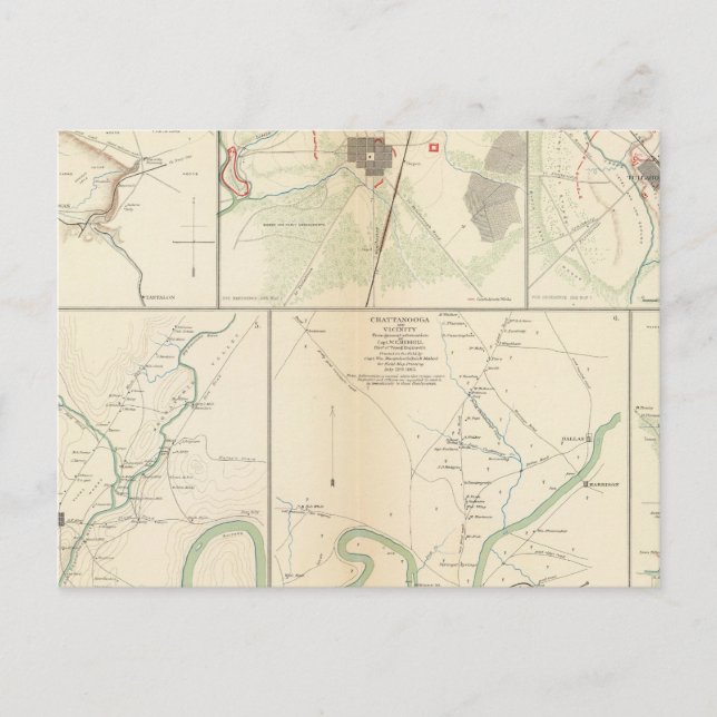 Decherd, Manchester, Tullahoma, Jasper Postcard (Front)