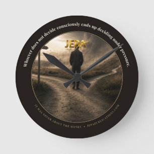 Decide Consciously Book Quote Round Clock