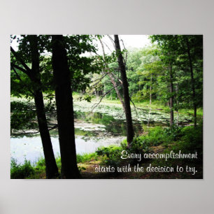 Decide to Try ~ Forest Stream Photo Poster
