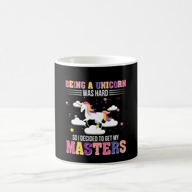Decided Unicorn Master Degree Graduation Coffee Mug (Center)