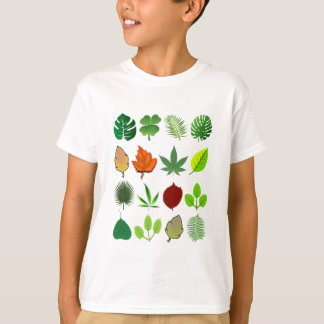 Deciduous Tree leaves Shirt, Autumn Leaf Print T-Shirt