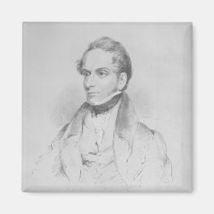 Decimus Burton, lithograph by Maxim Gauci Magnet