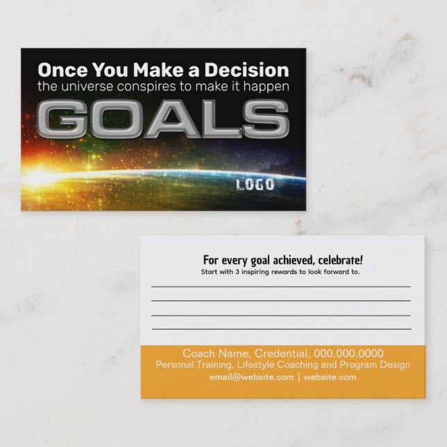 Decision Goal Card (Front/Back)