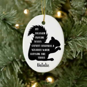 Decision making skills ceramic ornament