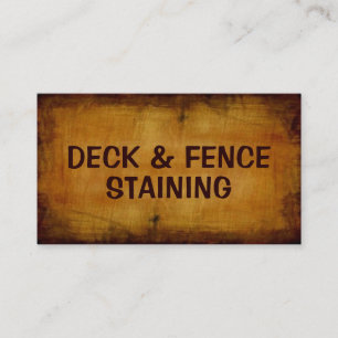 Deck and Fence Staining Antique Business Card
