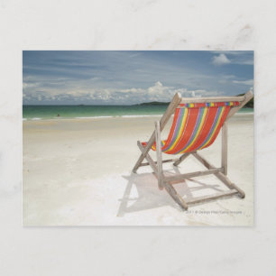 Deck Chair On The White Sand Of Samui Beach Postcard