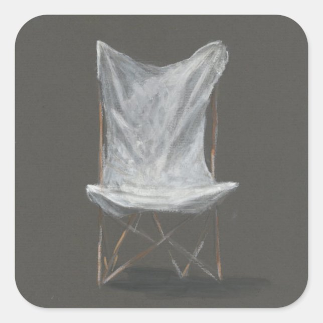 Deck Chair Square Sticker (Front)