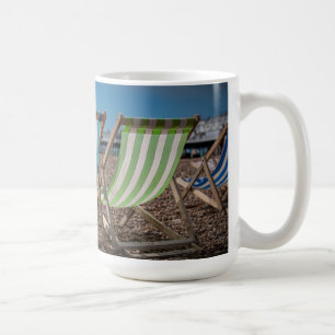Deck Chairs Looking At The Sea Coffee Mug