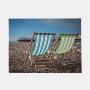 Deck Chairs Looking At The Sea Doormat