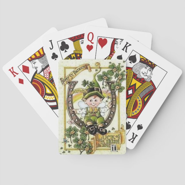 Deck de cartes de jeu de St. Patrick (dos)