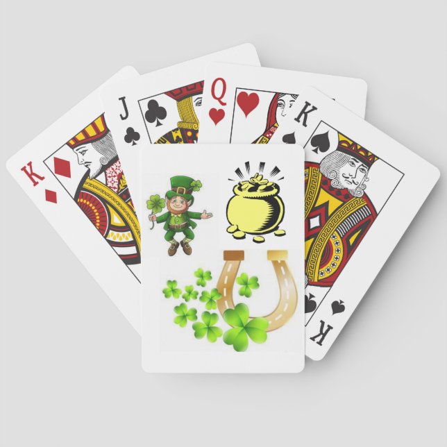 Deck de cartes de jeu de St. Patrick (dos)