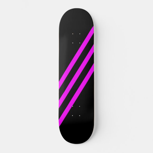 Deck de skateboard violet trois bandes (Recto)