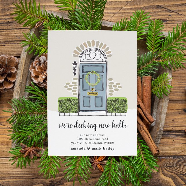 Deck New Halls Holiday Moving Faire-part (Créateur téléchargé)