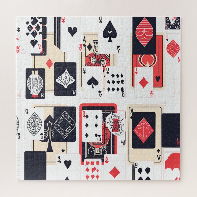 Deck of Cards | Abstract Modern Jigsaw Puzzle (Horizontal)