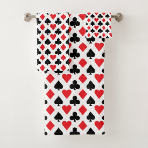 Deck of Cards Pattern Bath Towel Set
