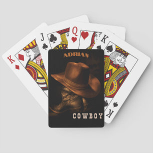deck of cards tote cowboy boot hat personalized
