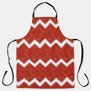Deck of Red Squares Apron