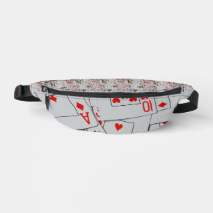 Deck Of Scatter Playing Cards Pattern, Fanny Pack