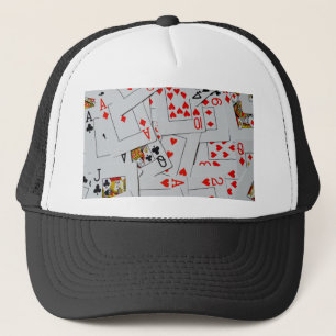 Deck Of Scatter Playing Cards Pattern, Trucker Hat