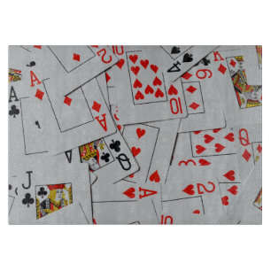 Deck Of Scattered Playing Cards, Cutting Board