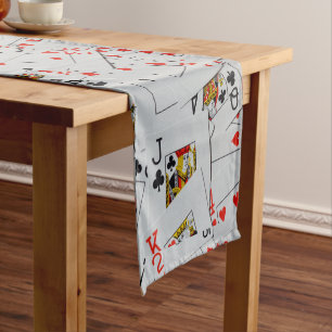 Deck Of Scattered Playing Cards, Table Runner