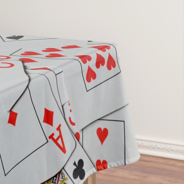 Deck Of Scattered Playing Cards, Tablecloth (In Situ)
