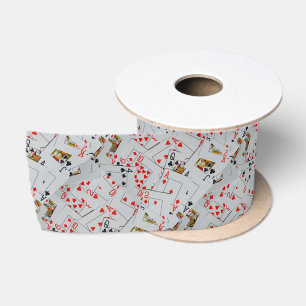 Deck OF Scattered Plying Cards, Satin Ribbon