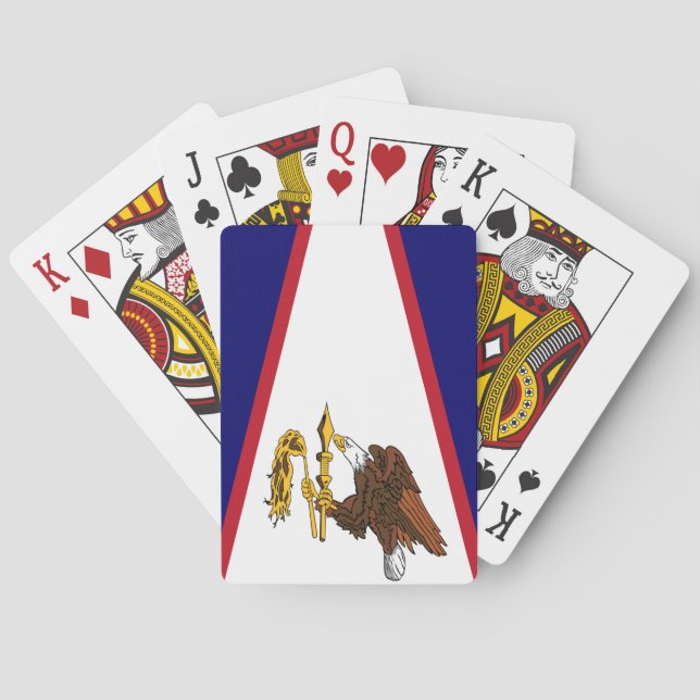 Deck Playing Cards with Flag of American Samoa (Back)