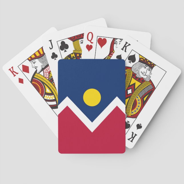 Deck Playing Cards with Flag of Denver, USA (Back)