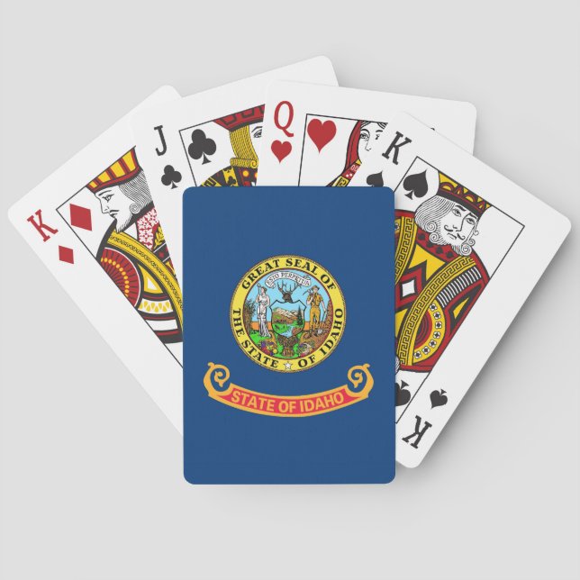 Deck Playing Cards with Flag of Idaho (Back)