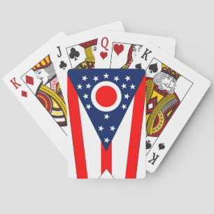 Deck Playing Cards with Flag of Ohio, US