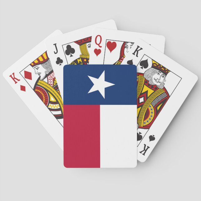 Deck Playing Cards with Flag of Texas, U.S.A. (Back)