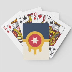 Deck Playing Cards with Flag of Tulsa, Ohio, US