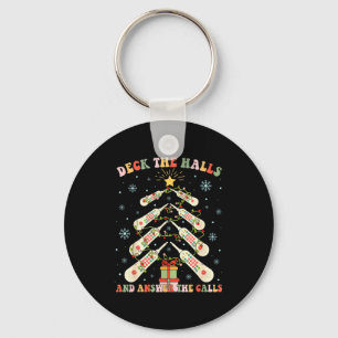 Deck The Halls &amp; Answer The Calls Cna Christma Keychain