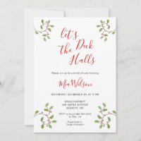 Deck the Halls Christmas Bridal shower 