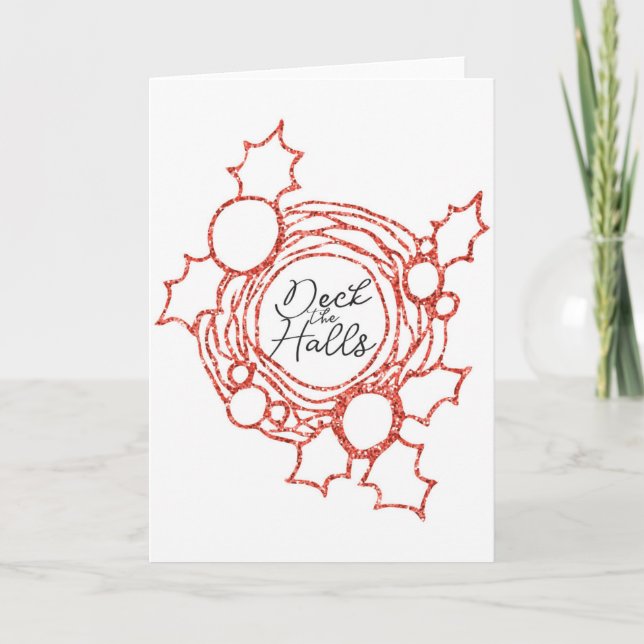 Deck the Halls Christmas Card (Front)