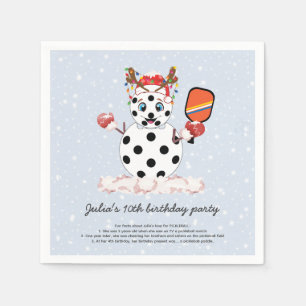 Deck the Halls Christmas Pickleball Tournament Napkin