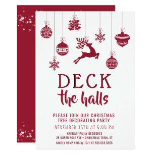 tree trimming party invitations announcements zazzle ca