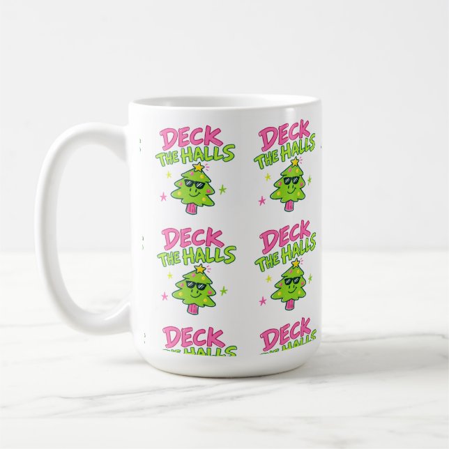 deck the halls coffee mug (Left)