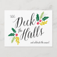 Deck the Halls Festive Holiday Party Invitation