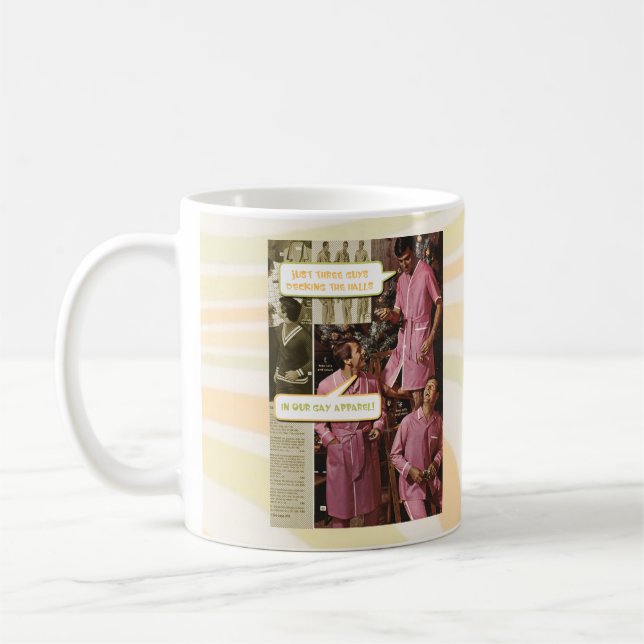 Deck the Halls funny gay mug (Left)