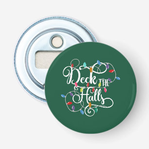 deck the halls holiday lights Christmas Bottle Opener