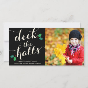 DECK THE HALLS   HOLIDAY PHOTO CARD